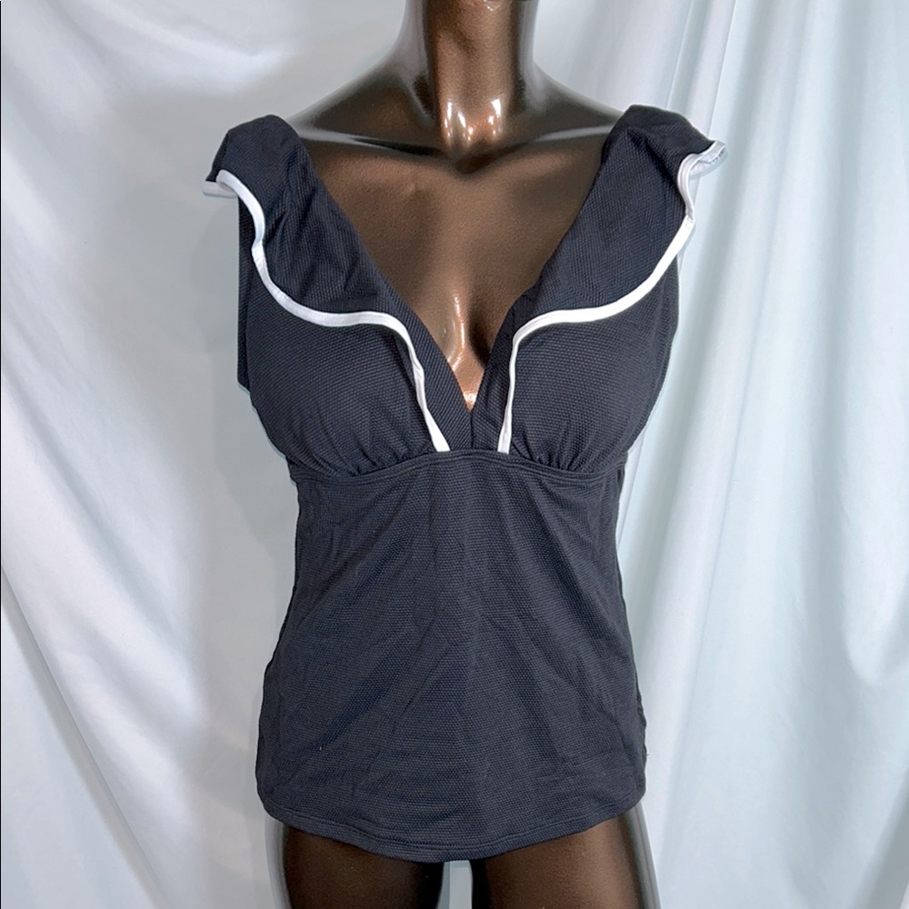 Tommy Bahama Island Cays Cabana Ruffled Tankini - Large - New - Picture 3 of 10